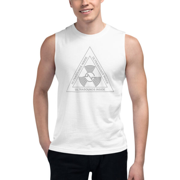 Nicola Sedda Ultrasounds Inside Grey Logo Muscle Shirt - Image 4
